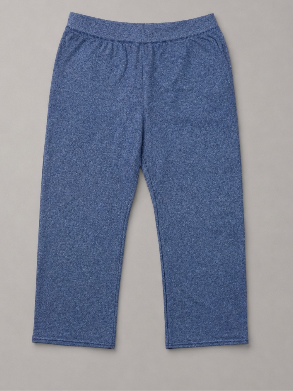 Hanes EcoSmart Women’s Blue Heather Capri Leggings XL Stretch Pull On Pants